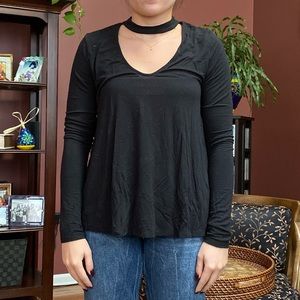 Hollister black swing choker long sleeve T-shirt
